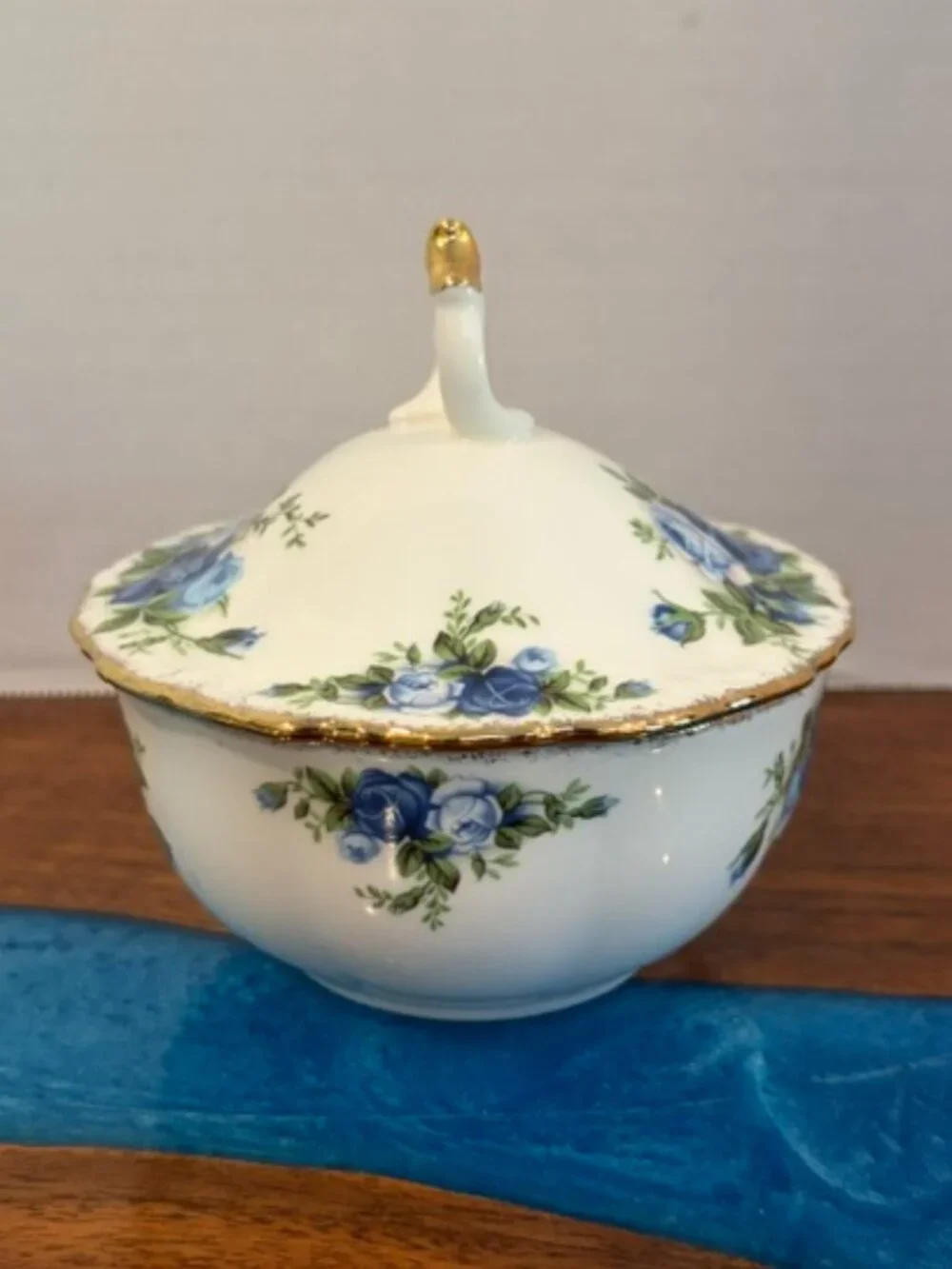 Royal Albert Moonlight Rose Powder Bowl Candy Dish English Fine Bone China